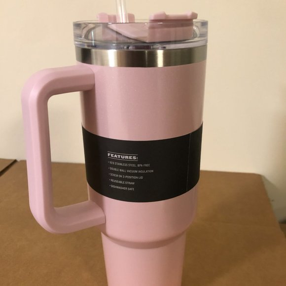 NWT Stanley Adventure 40oz Stainless SteelQuencher Tumbler - Petal Parfait Pearl - Picture 3 of 5